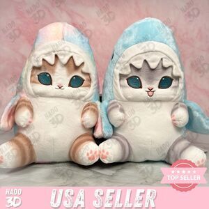 Mofusand Pastel Shark Suit Set of 2 - Meow Big Plush Blue - 11in Plush Round1